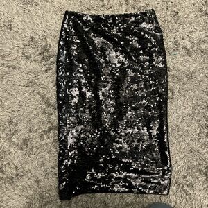 Michael Kors Sequin Black Skirt